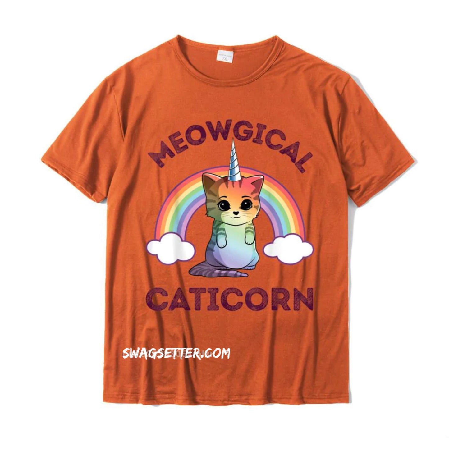 Meowgical Caticorn T Shirt Cotton Casual