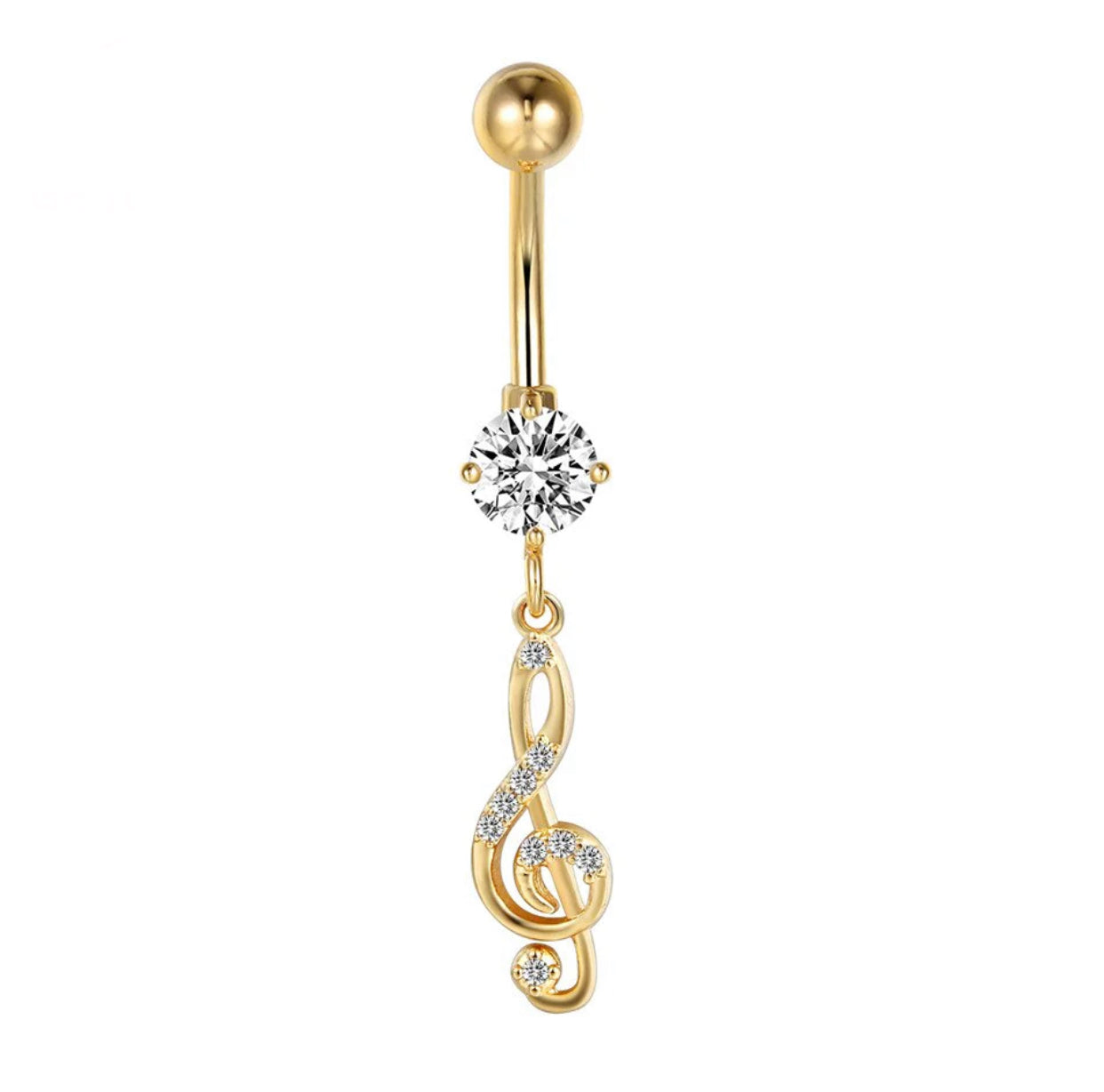 Gold Plated Variety Dangle Navel Belly Button Surgical Steel Piercing Barbell Body Jewelry