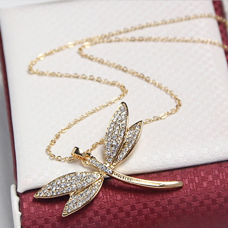 Dragonfly Pendant Necklace Jewelry