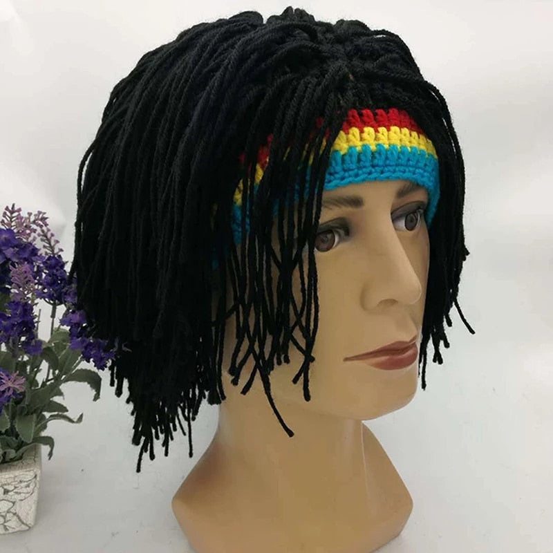 Rasta Wig Cap Beanie Hat Dreadlock Bob Marley