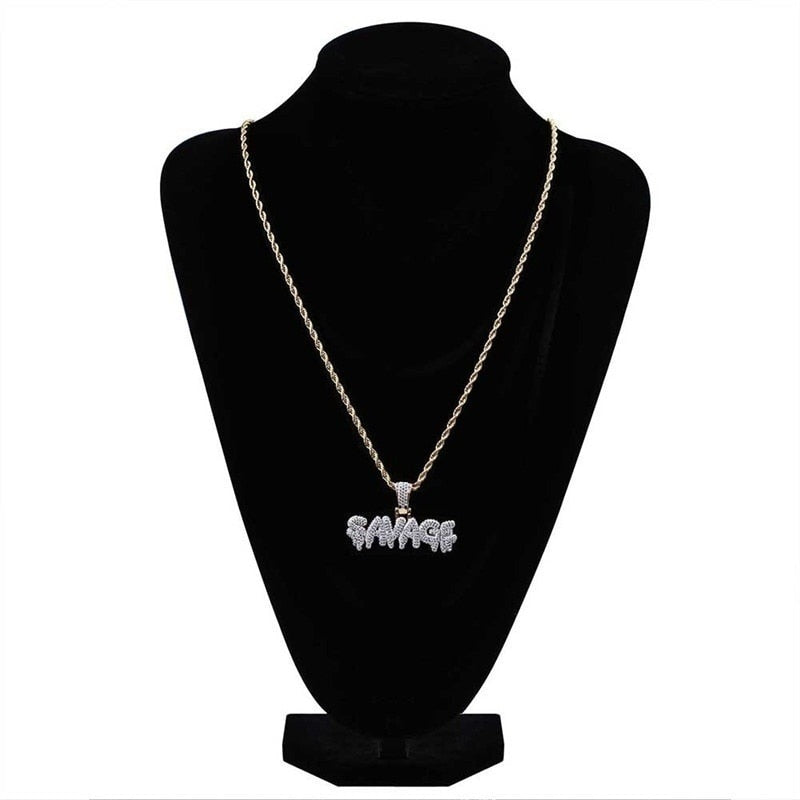 SAVAGE Iced Out Cubic Zircon 24inch Rope Chain Varieties