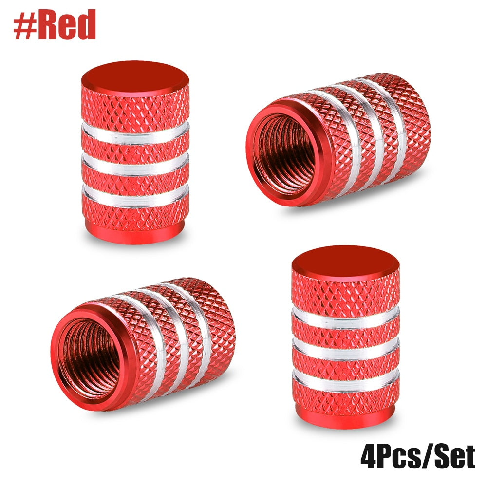 Tire Stem Valve Caps Aluminum 4Pcs/Set