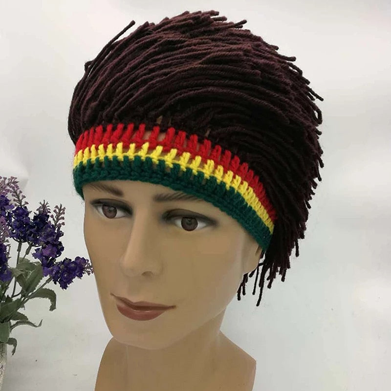 Rasta Wig Cap Beanie Hat Dreadlock Bob Marley