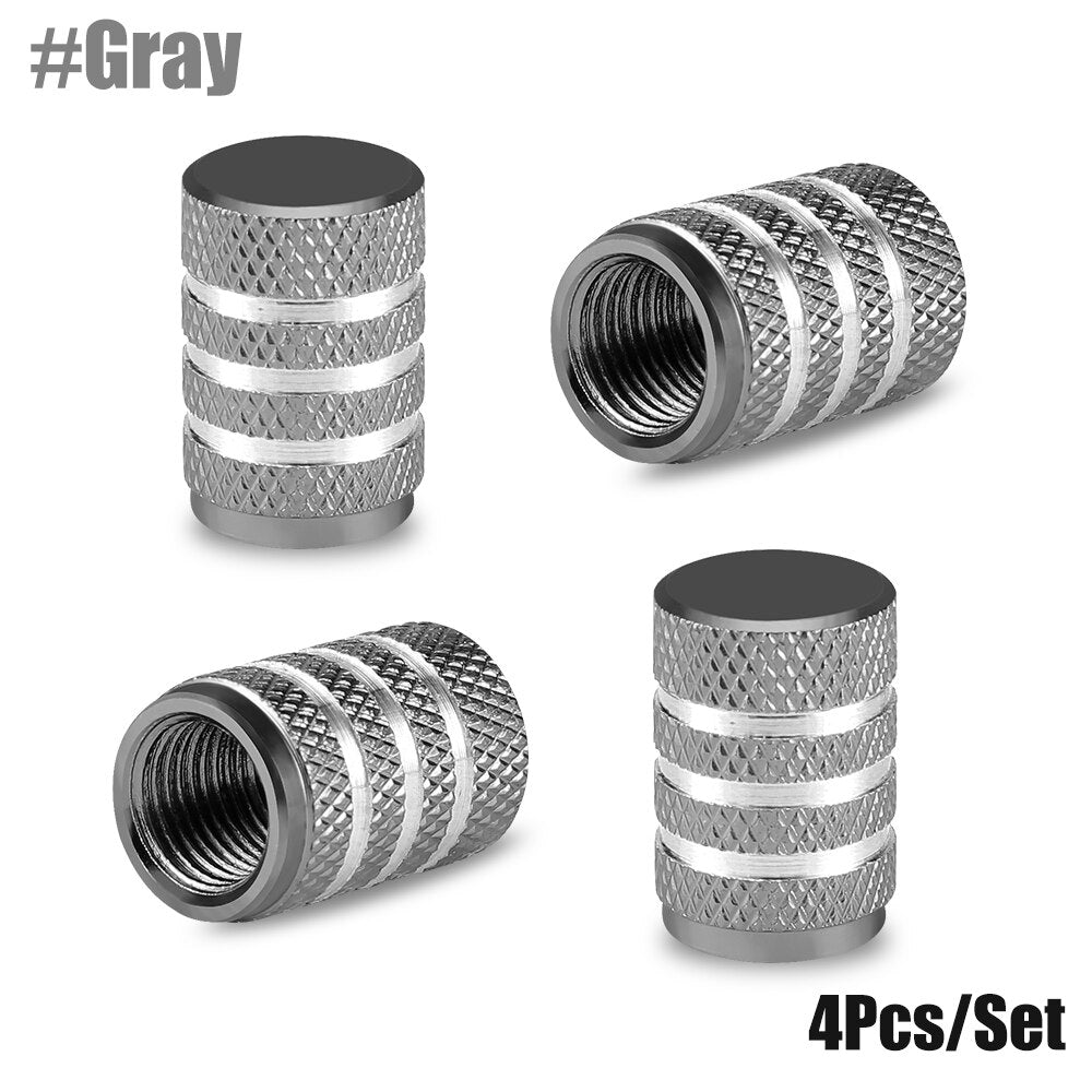 Tire Stem Valve Caps Aluminum 4Pcs/Set