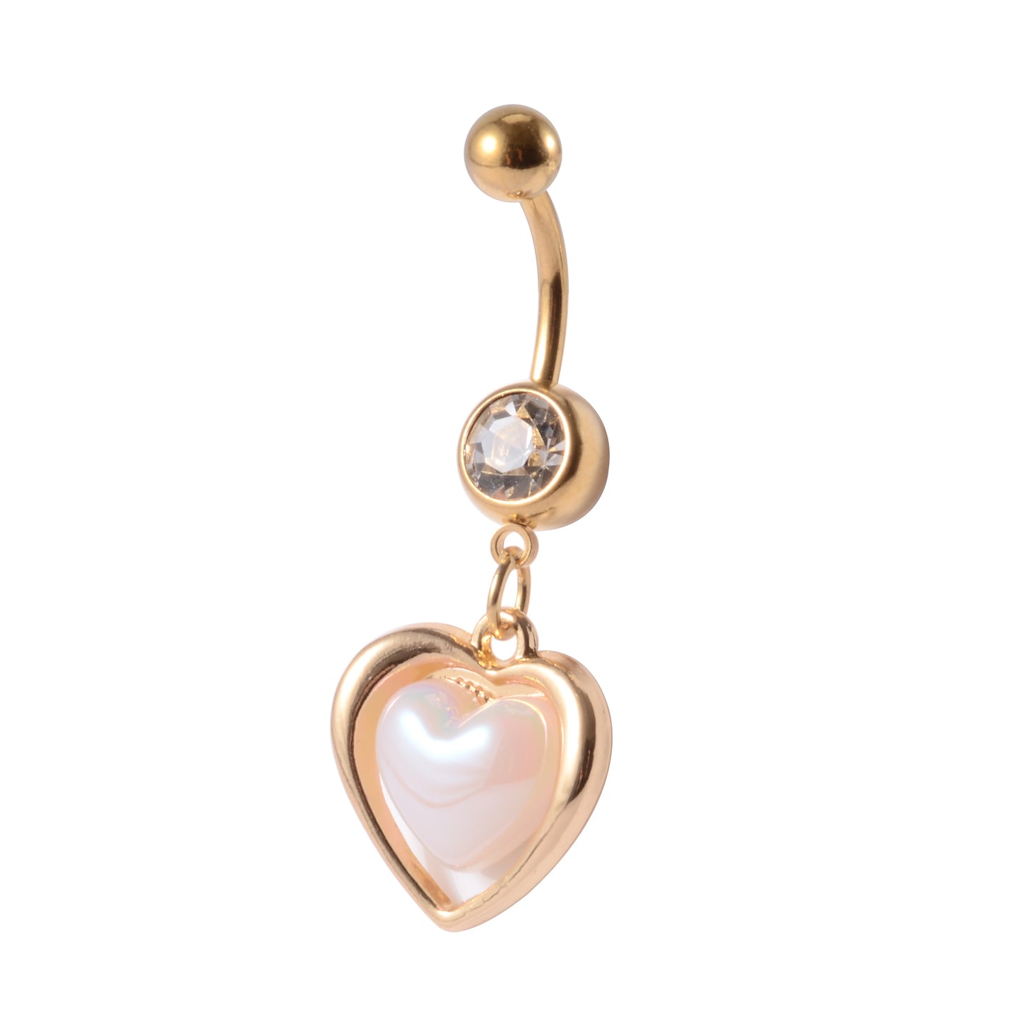 Gold Navel Piercings Dangling Belly Button Rings Body Jewelry