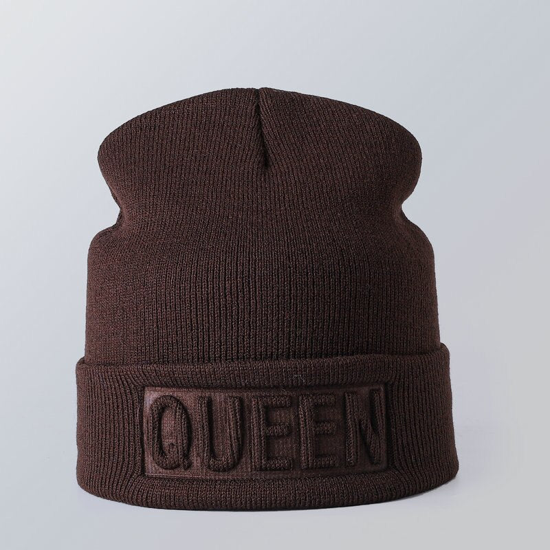 King Queen Beanies Cap Couples Hat