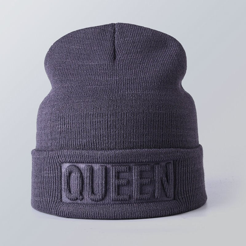 King Queen Beanies Cap Couples Hat