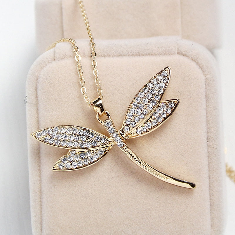 Dragonfly Pendant Necklace Jewelry