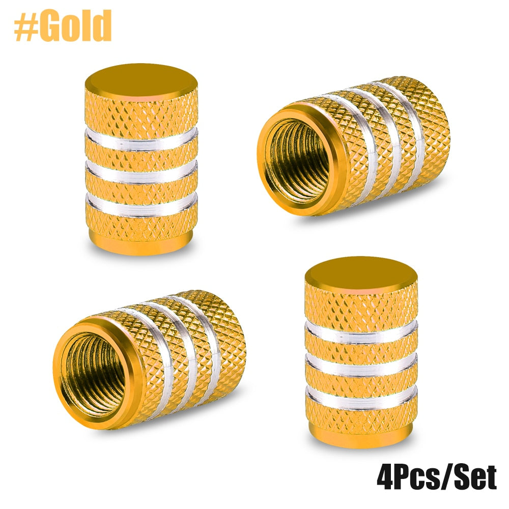 Tire Stem Valve Caps Aluminum 4Pcs/Set