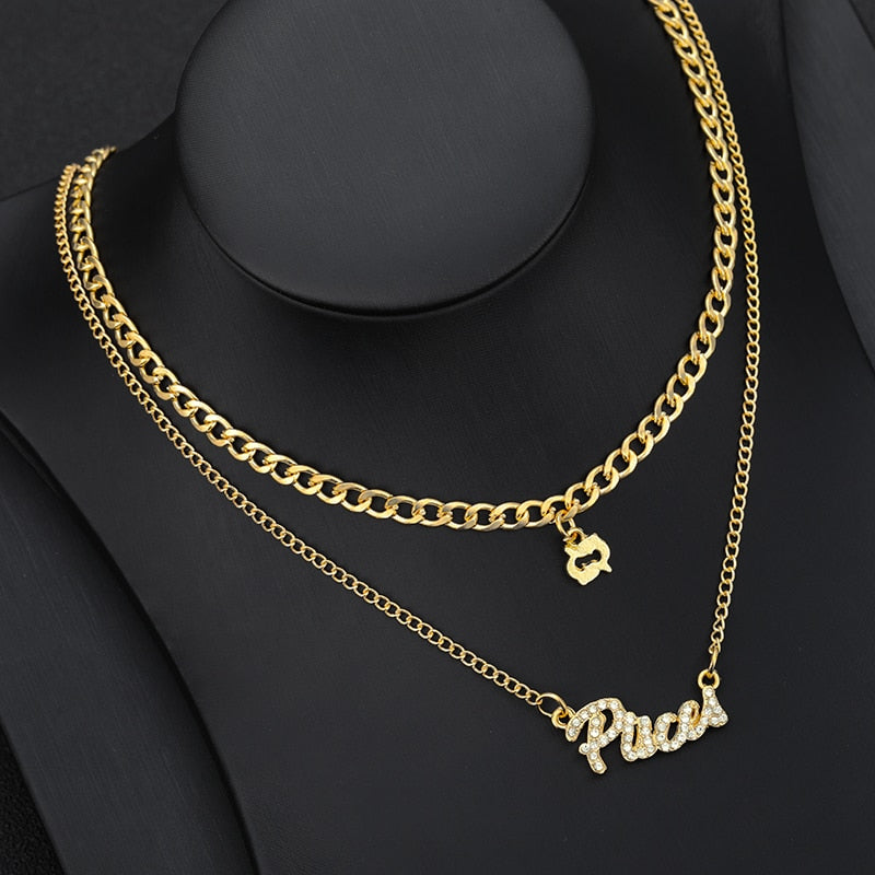 Double layer Zodiac Necklace Jewelry