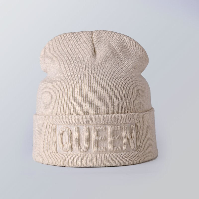 King Queen Beanies Cap Couples Hat