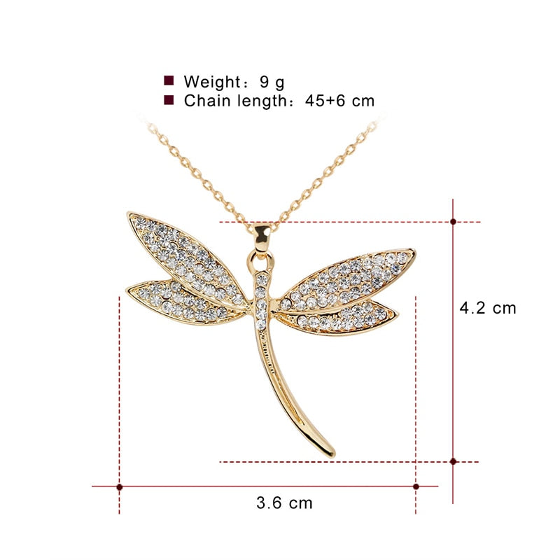 Dragonfly Pendant Necklace Jewelry