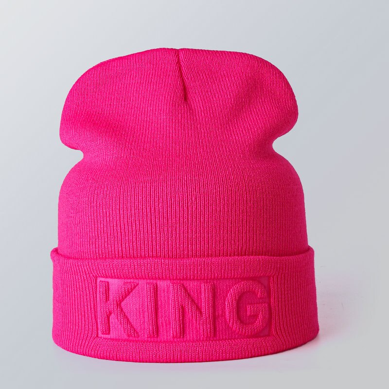 King Queen Beanies Cap Couples Hat