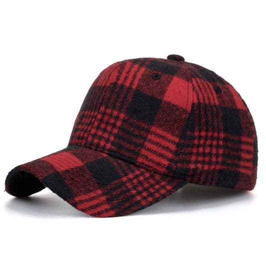 Plaid Baseball Cap For Men Women Hat Adjustable Baseball Cap