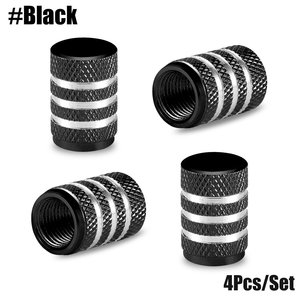 Tire Stem Valve Caps Aluminum 4Pcs/Set