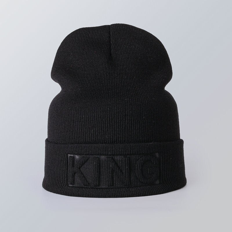 King Queen Beanies Cap Couples Hat