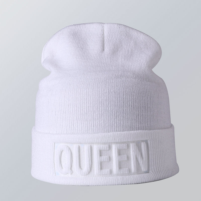 King Queen Beanies Cap Couples Hat