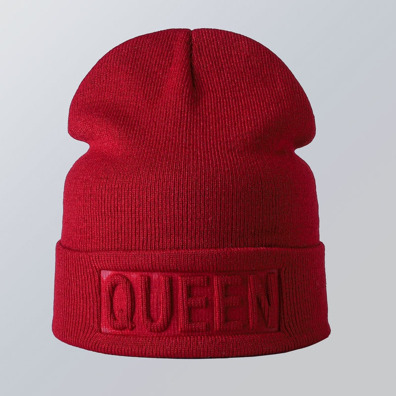 King Queen Beanies Cap Couples Hat