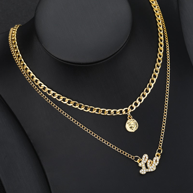 Double layer Zodiac Necklace Jewelry
