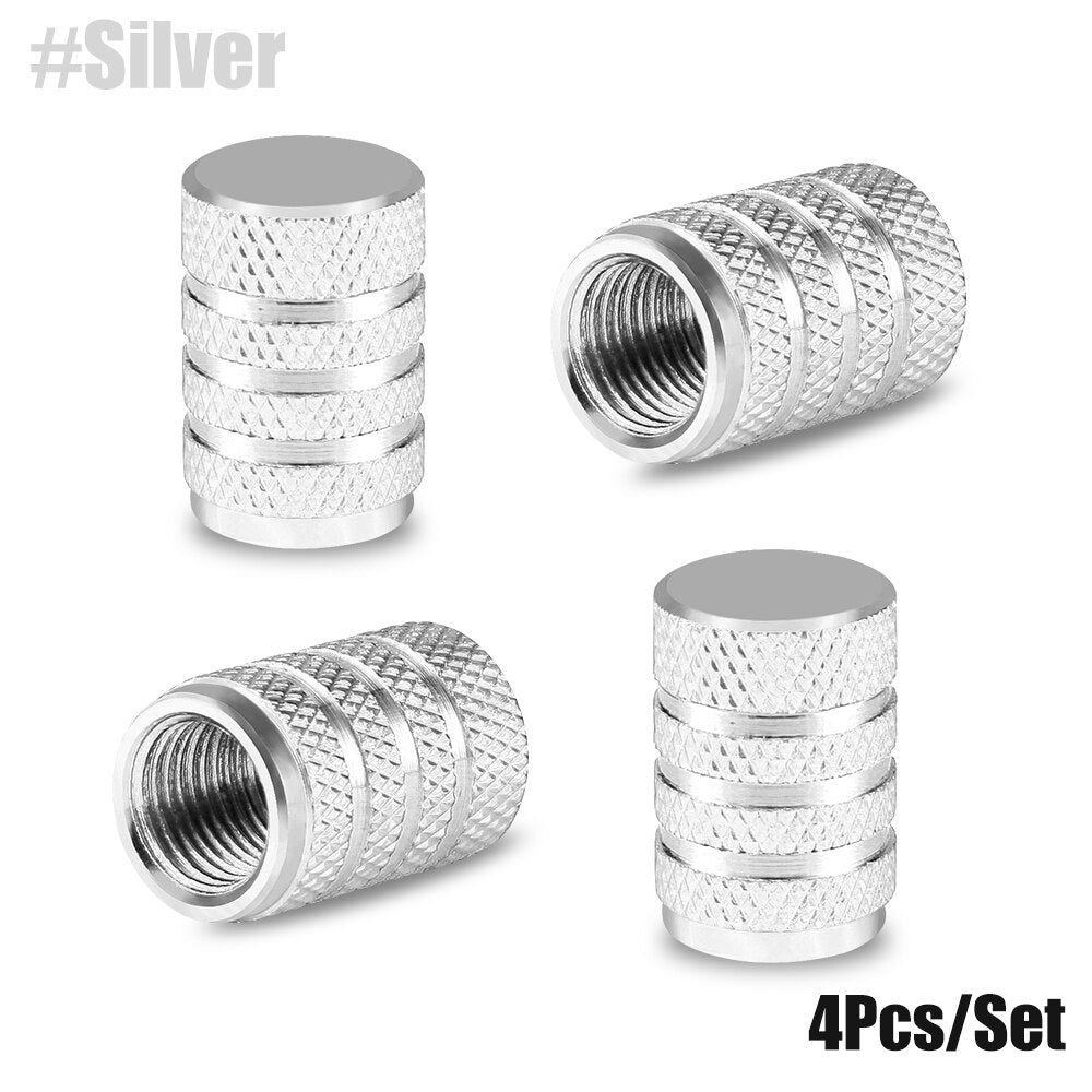 Tire Stem Valve Caps Aluminum 4Pcs/Set