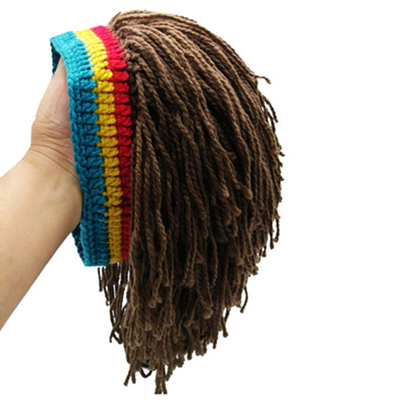 Rasta Wig Cap Beanie Hat Dreadlock Bob Marley