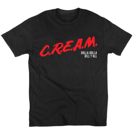 C.R.E.A.M. Men T- Shirt Hip Hop Cotton (Adult And Child Sizes)