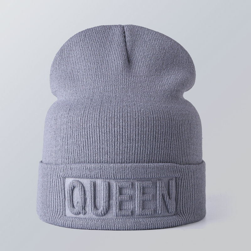 King Queen Beanies Cap Couples Hat