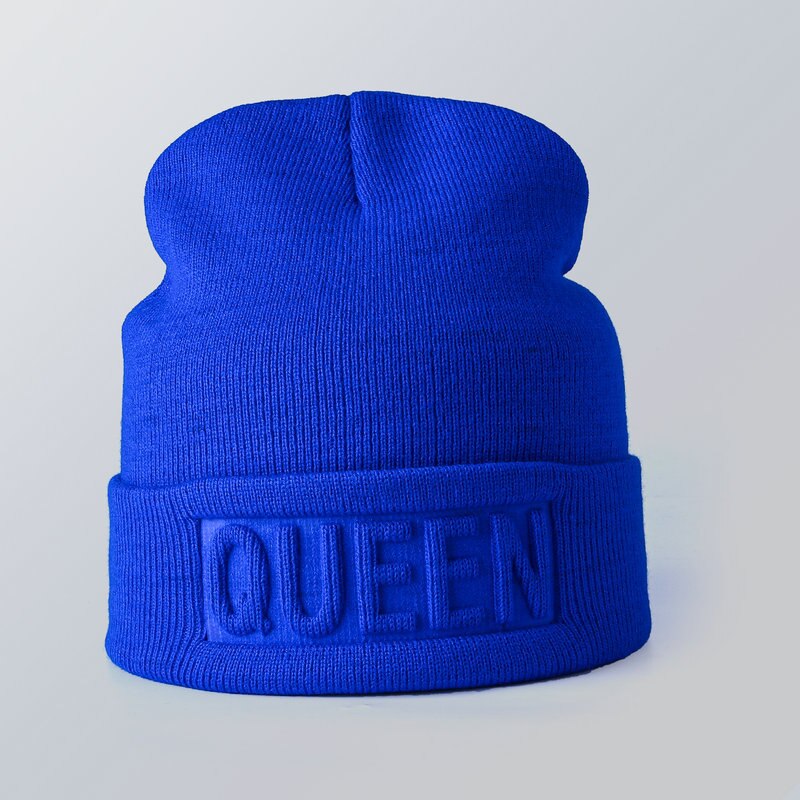 King Queen Beanies Cap Couples Hat