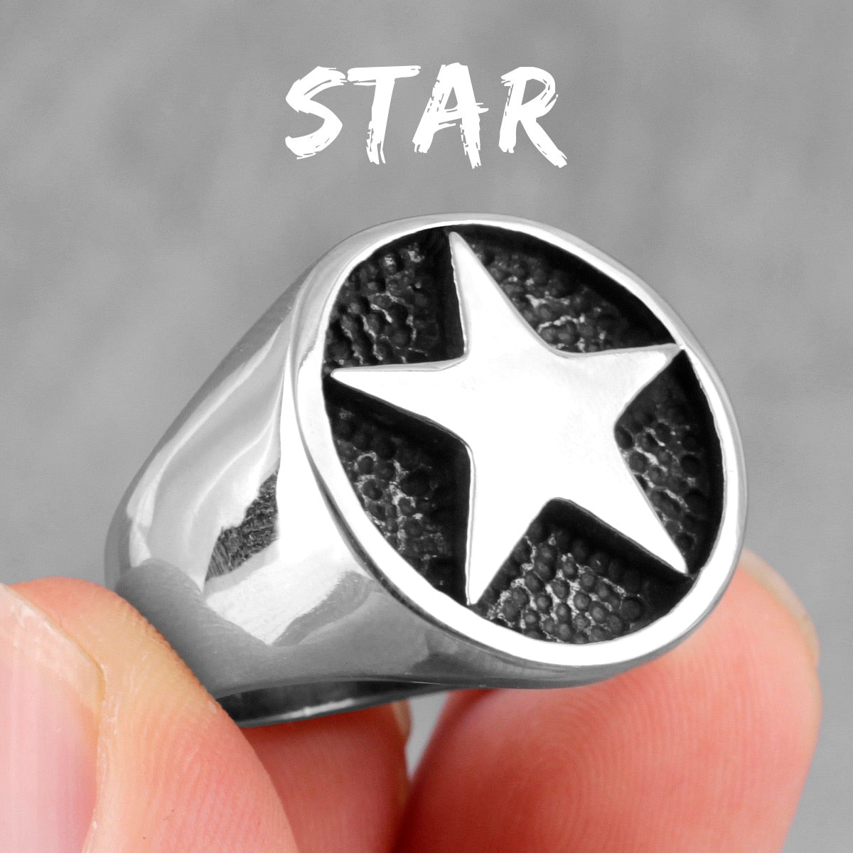 F Word Black Stainless Steel Rings Jewelry
