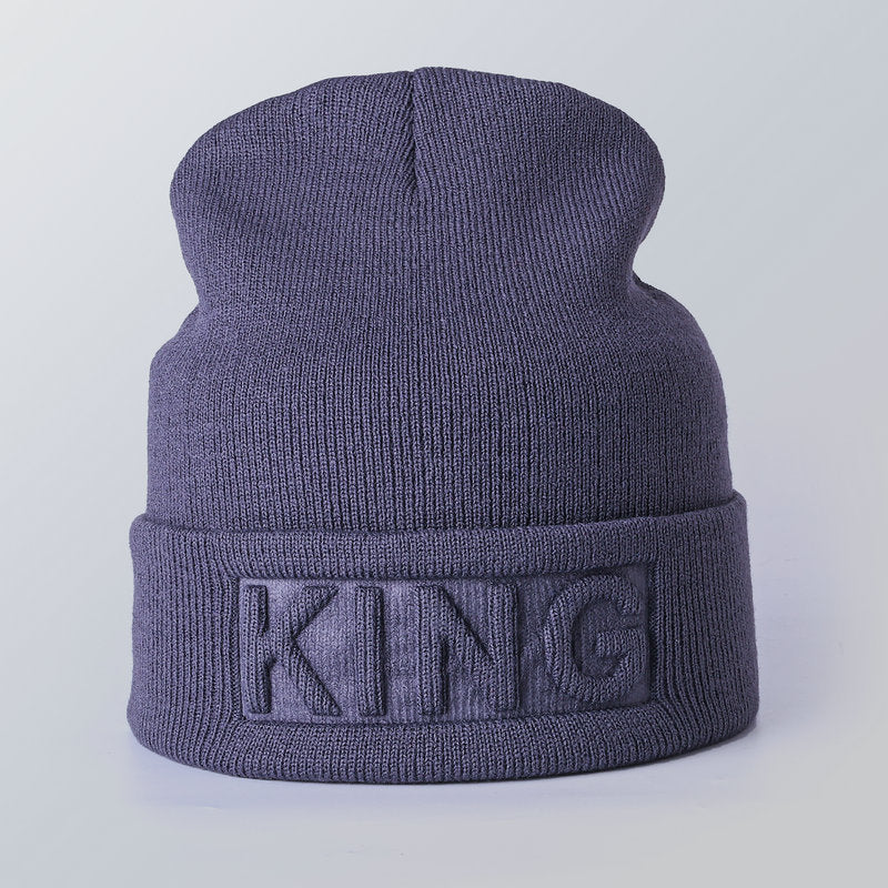 King Queen Beanies Cap Couples Hat