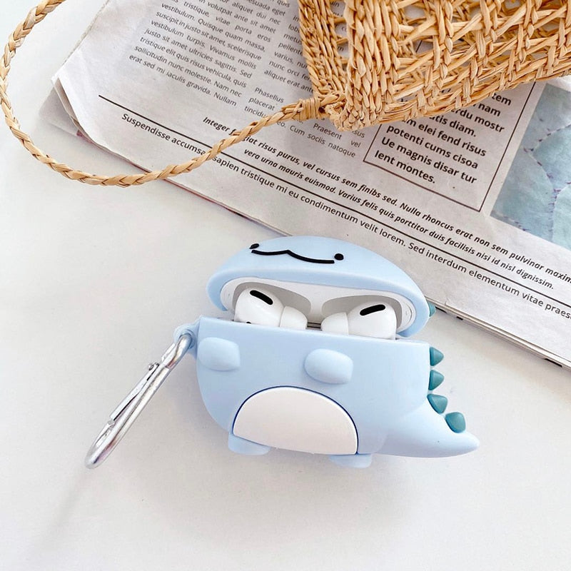 Silicone Dinosaur / Dragon Case For AirPods 1 2 Pro Charge Box