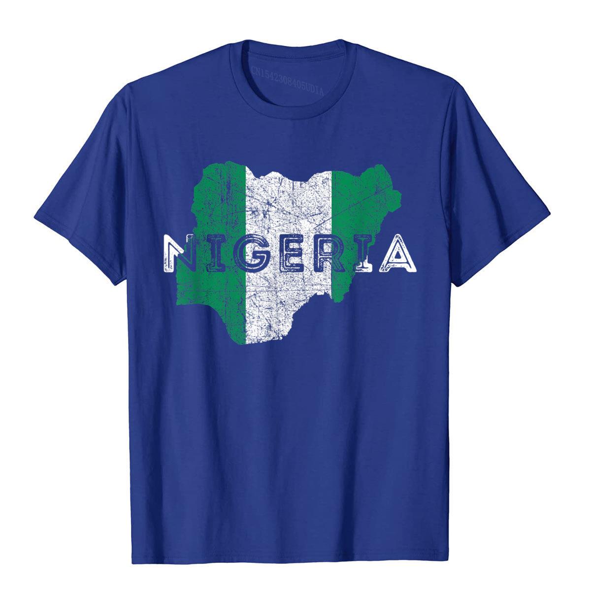 Nigerian Map And Flag Nigeria T-Shirt Cotton