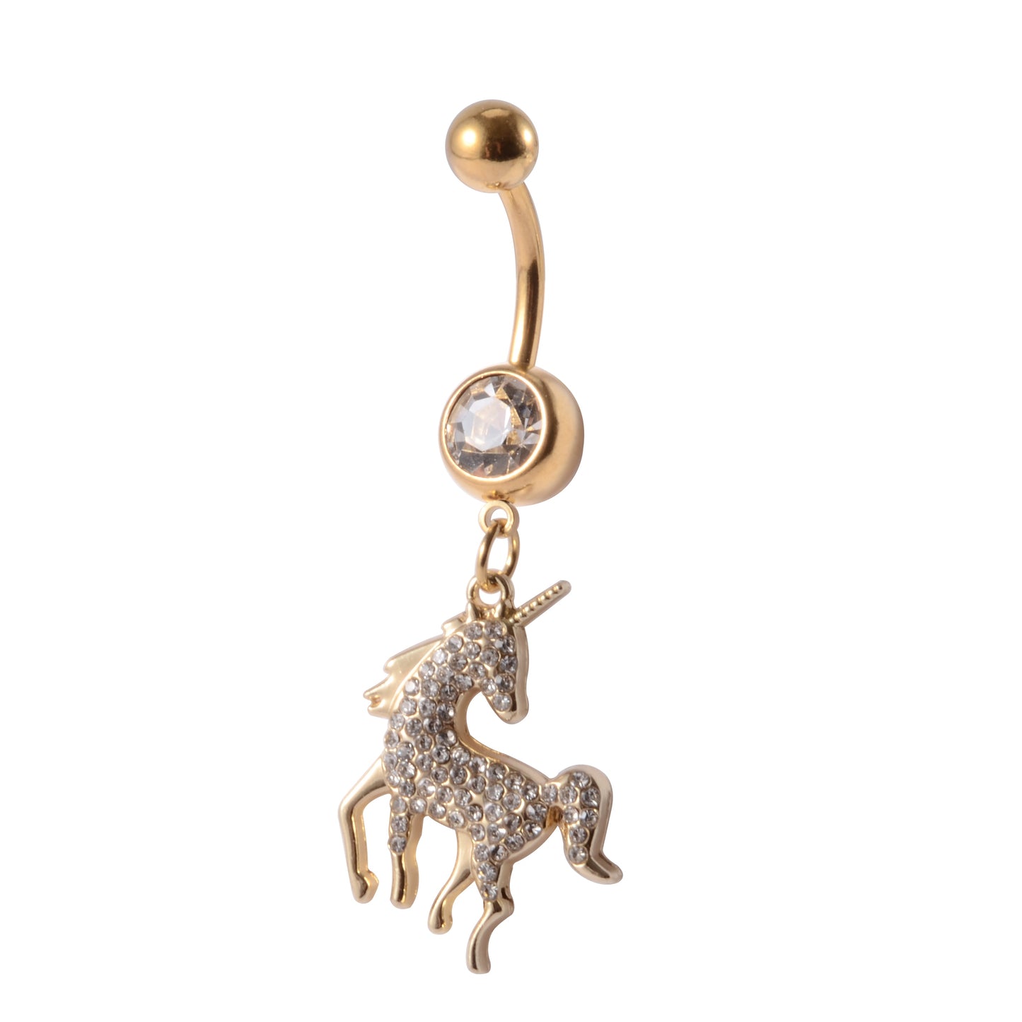 Gold Navel Piercings Dangling Belly Button Rings Body Jewelry