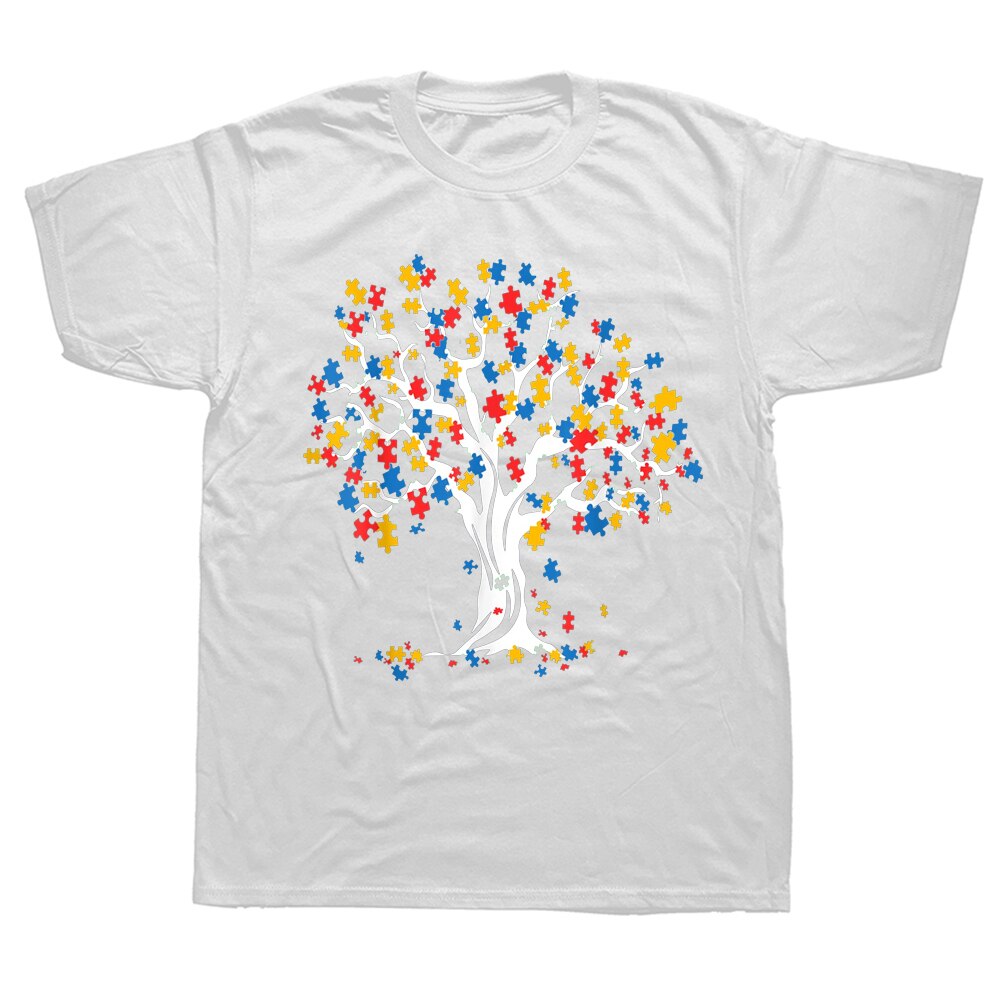 Autism Puzzle Pieces Tree T Shirts