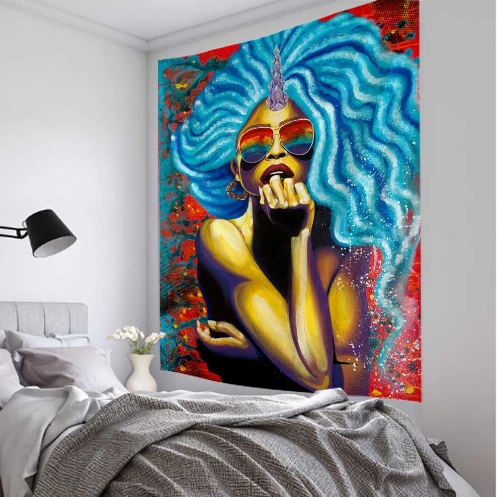 Tapestry Wall Hanging Smoke Girl Wall Art