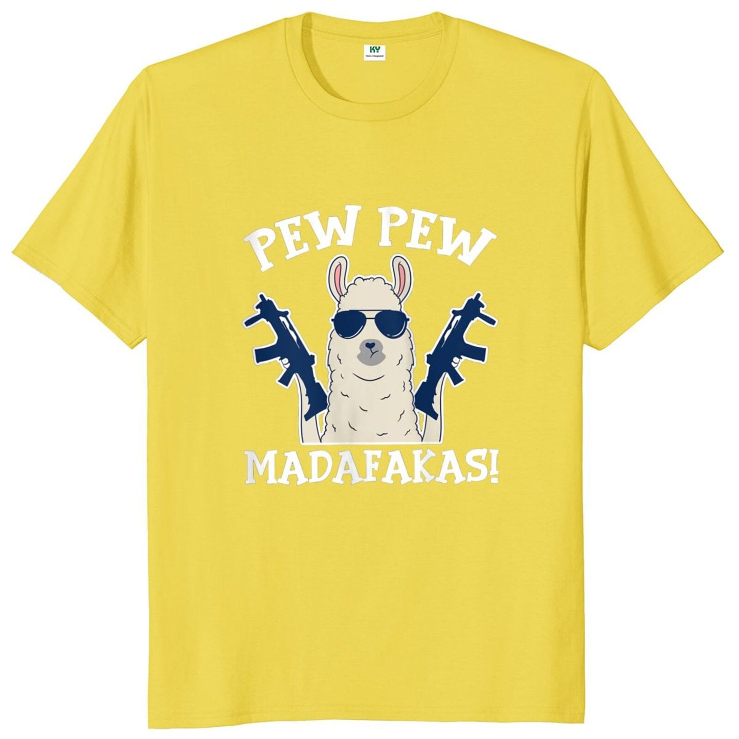Pew Pew Madafakas Llama 100% Cotton