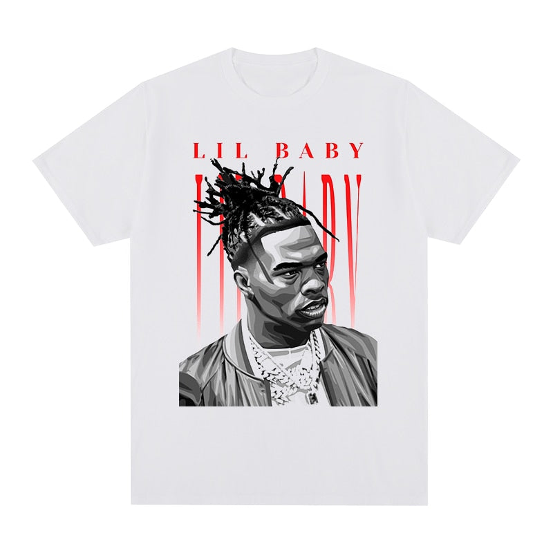 Lil Baby Hip Hop T-shirt Cotton Men