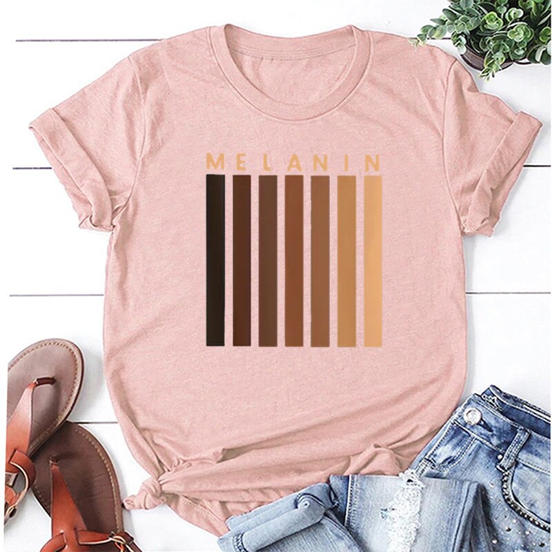 Melanin Women T-Shirt 100% Cotton