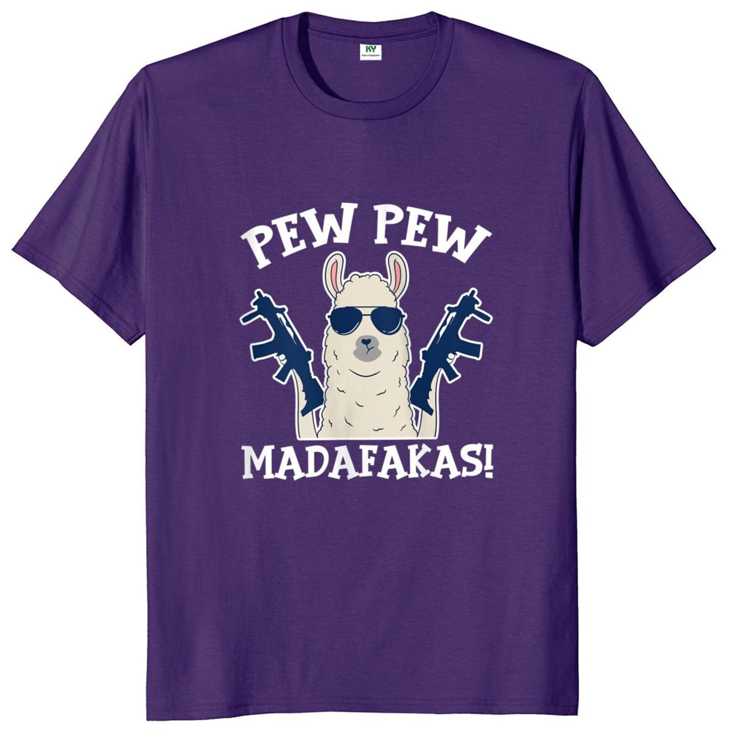 Pew Pew Madafakas Llama 100% Cotton