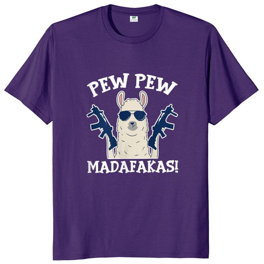 Pew Pew Madafakas Llama 100% Cotton