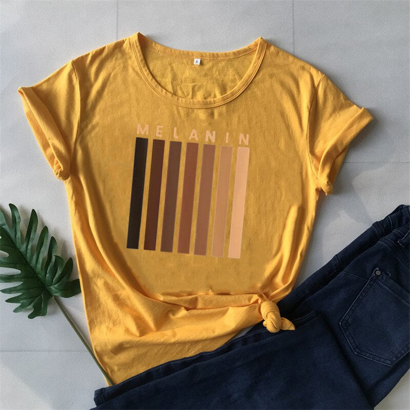 Melanin Women T-Shirt 100% Cotton