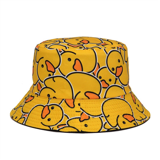 Reversible Yellow Duck Bucket Hat for Kids