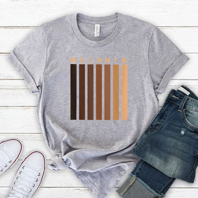 Melanin Women T-Shirt 100% Cotton