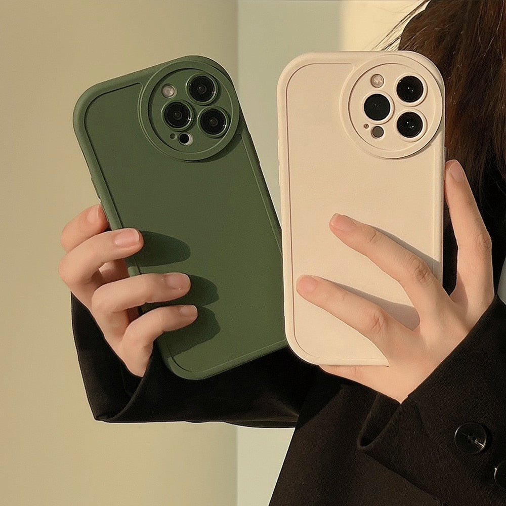 Matte Color Silicone iPhone Case