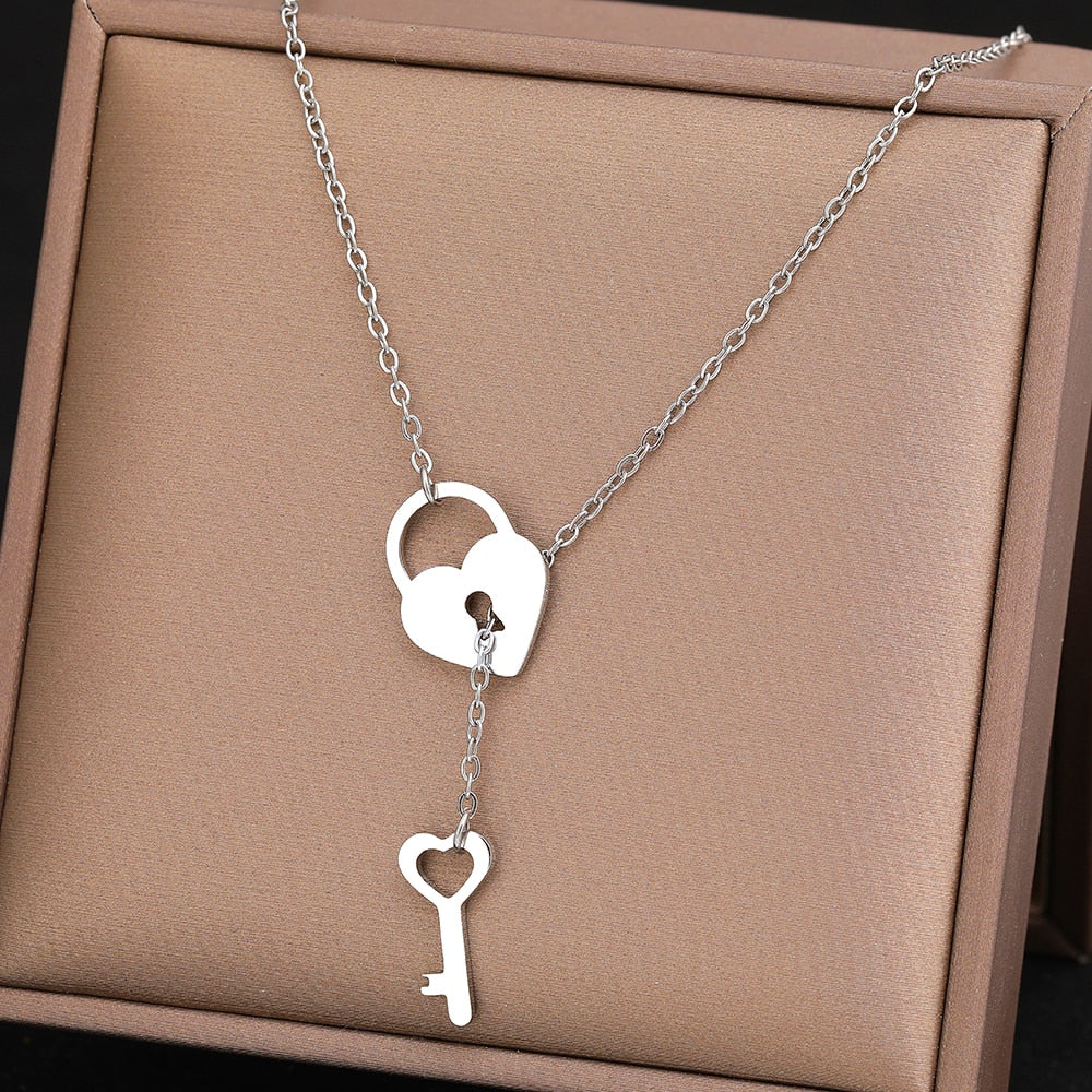 Heart Variety Stainless Steel Necklace Jewelry