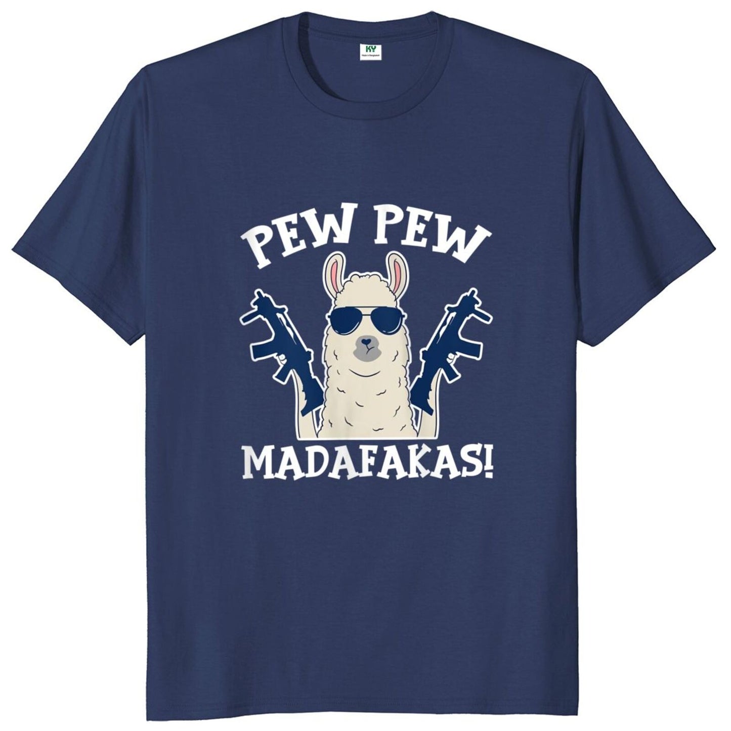 Pew Pew Madafakas Llama 100% Cotton