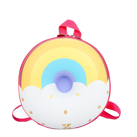 Children Cute Donut Rainbow 3D School bag Backpack For Children