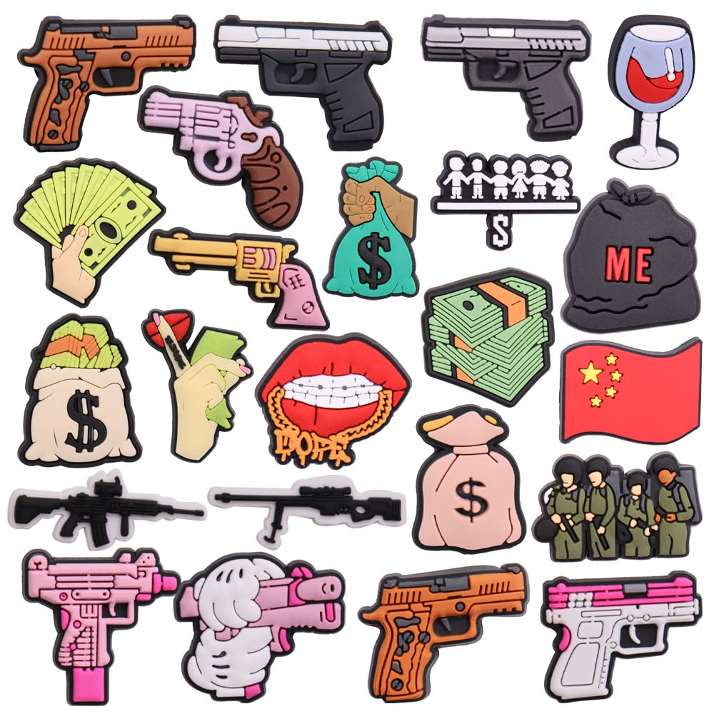 Pink Guns Jibbitz