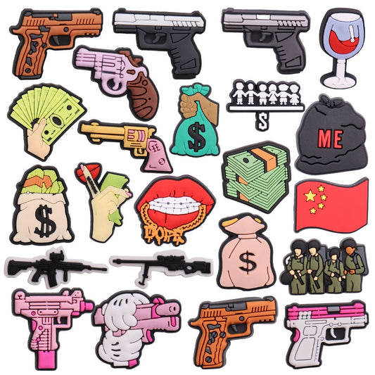 Pink Guns Jibbitz