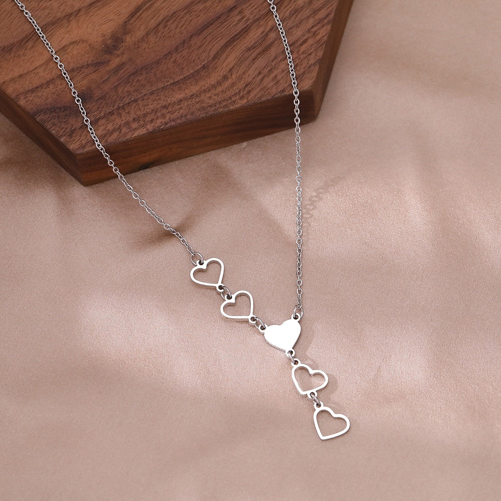 Heart Variety Stainless Steel Necklace Jewelry